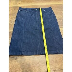 Dark Denim Blue Jean Skirt Vtg 90s Y2K Baccini Women's Sz 14 Ladies